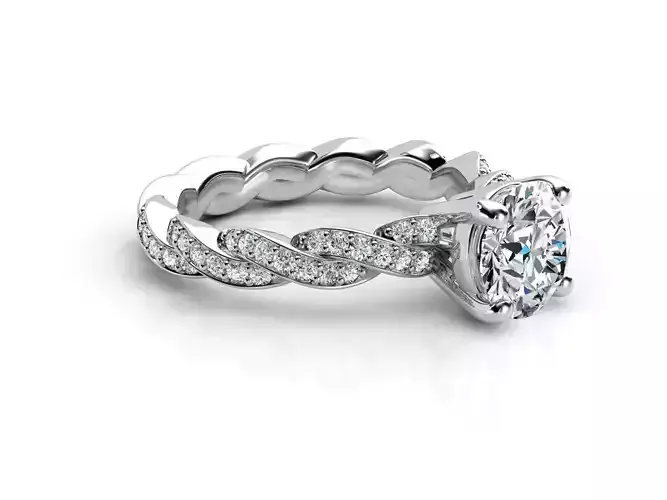 ZLR0141 braided diamond engagement ring