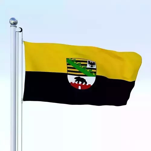 Animated Saxony-Anhalt German State Flag