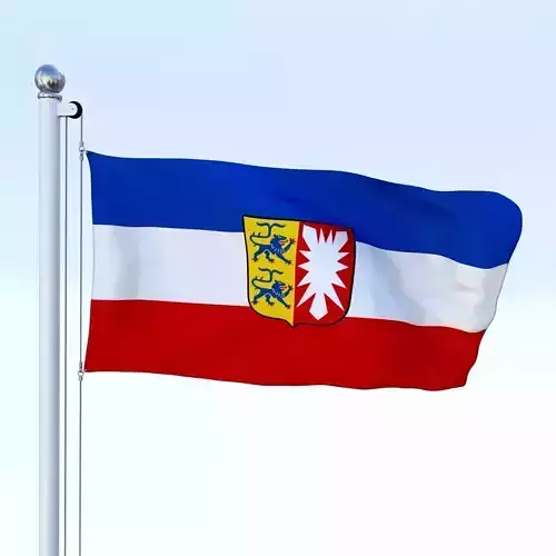 Animated Schleswig-Holstein German State Flag