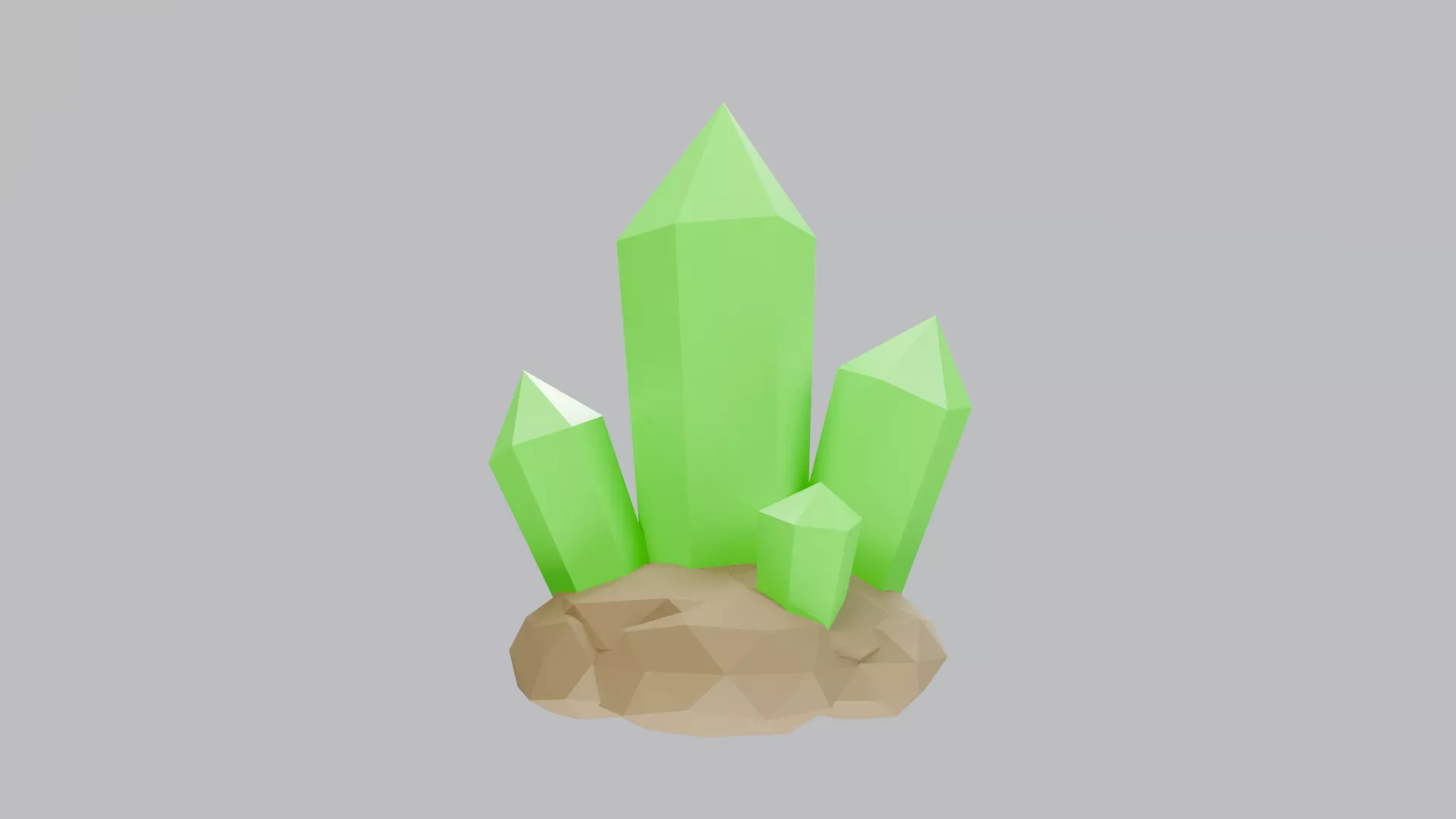 Crystals Low-poly 3D model