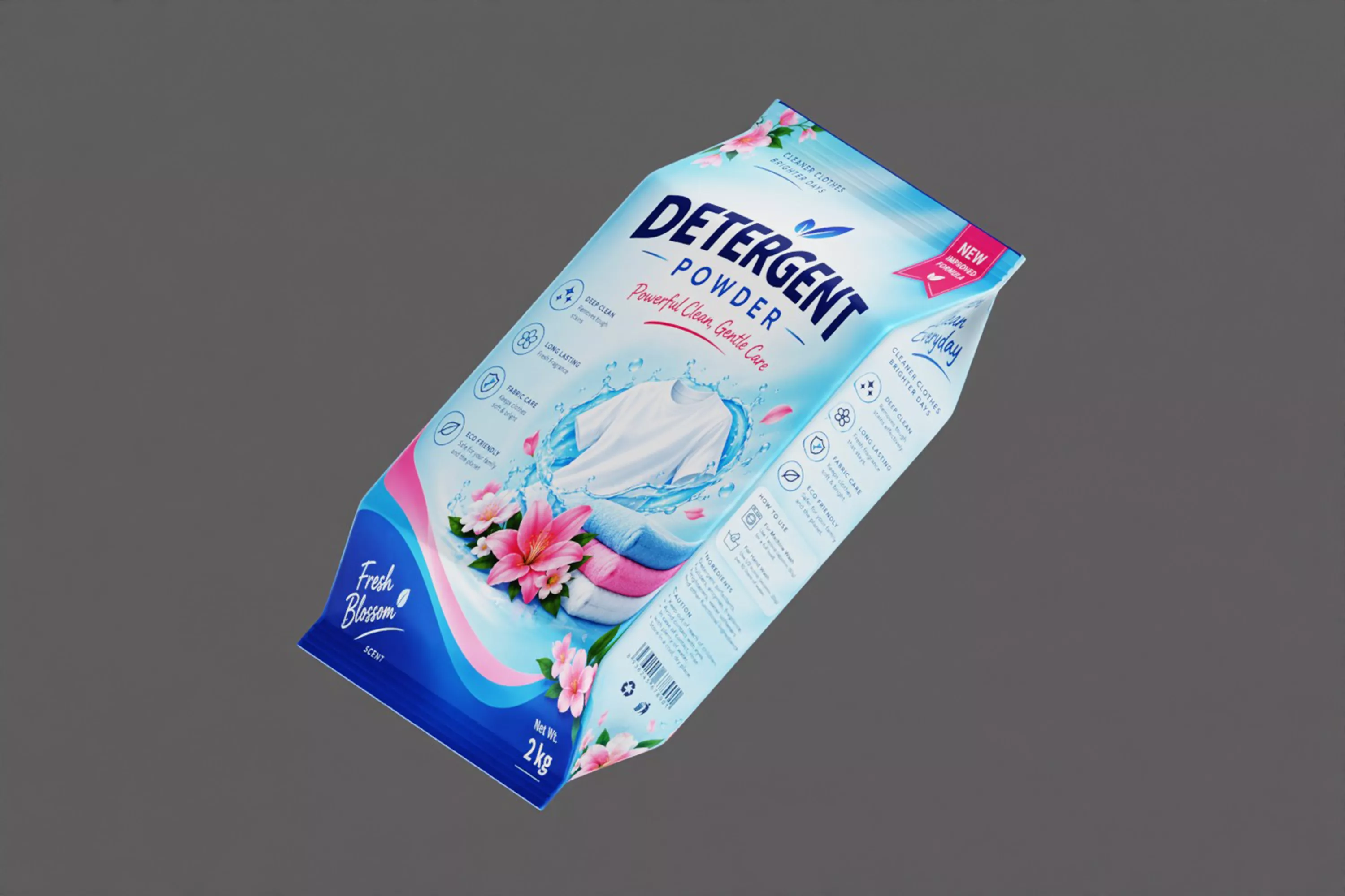 Detergent Powder Packaging Low-poly 3D model