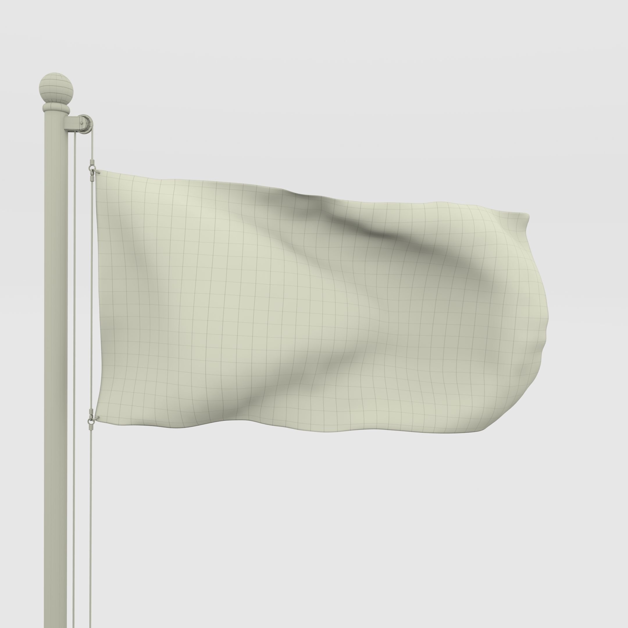 Animated Texas Flag Low-poly 3D model_8