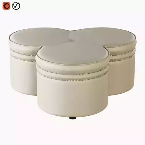Pouf Bedding Atelier 3D model