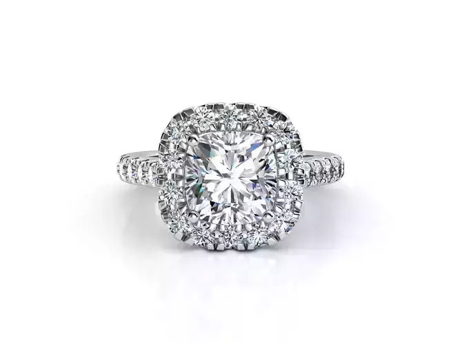 ZLR0139 cushion cut diamond engagement ring