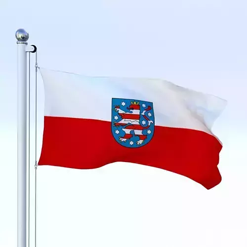 Animated Thuringia German State Flag