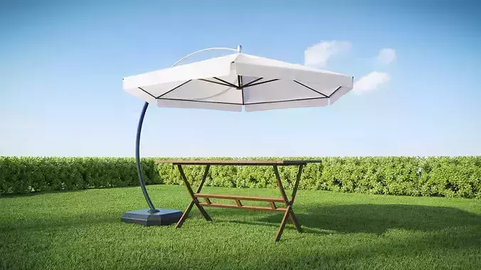 Garden Umbrella and Table