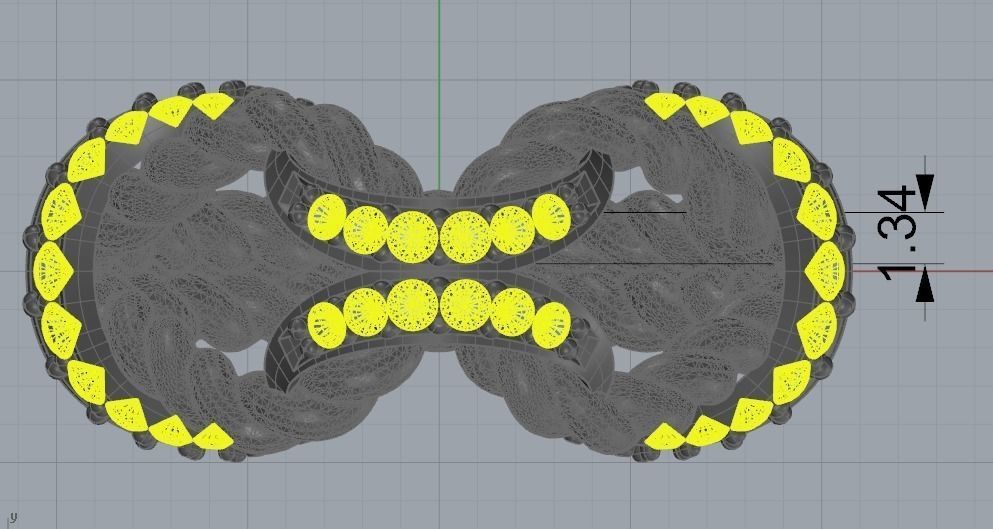 Rope ring 3D print model_5