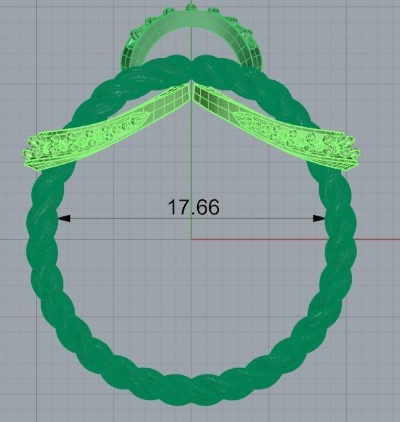 Rope ring 3D print model_2
