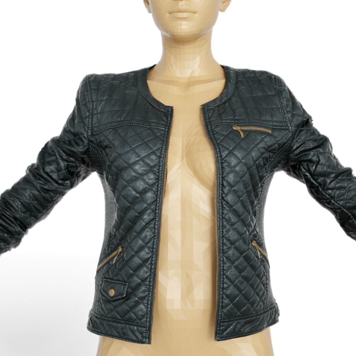 20 Jackets Leather and Jeans for Women Collection Low-poly 3D model_20