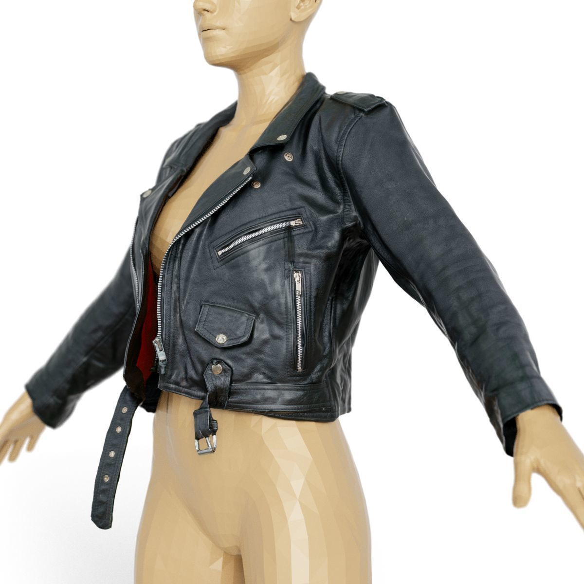 20 Jackets Leather and Jeans for Women Collection Low-poly 3D model_32