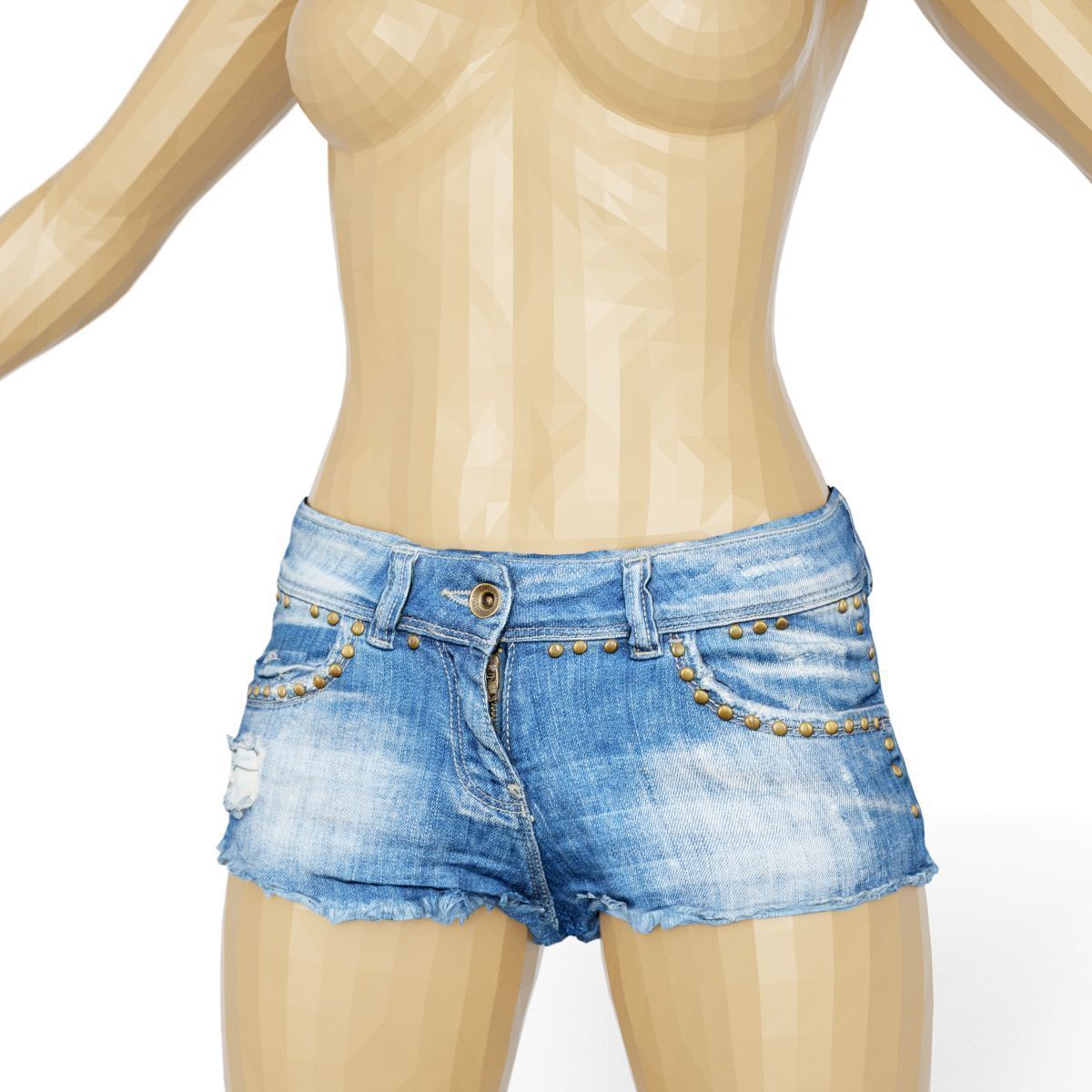 20 Trousers and Skirts Women Collection Fashion Apparel Low-poly 3D model_35