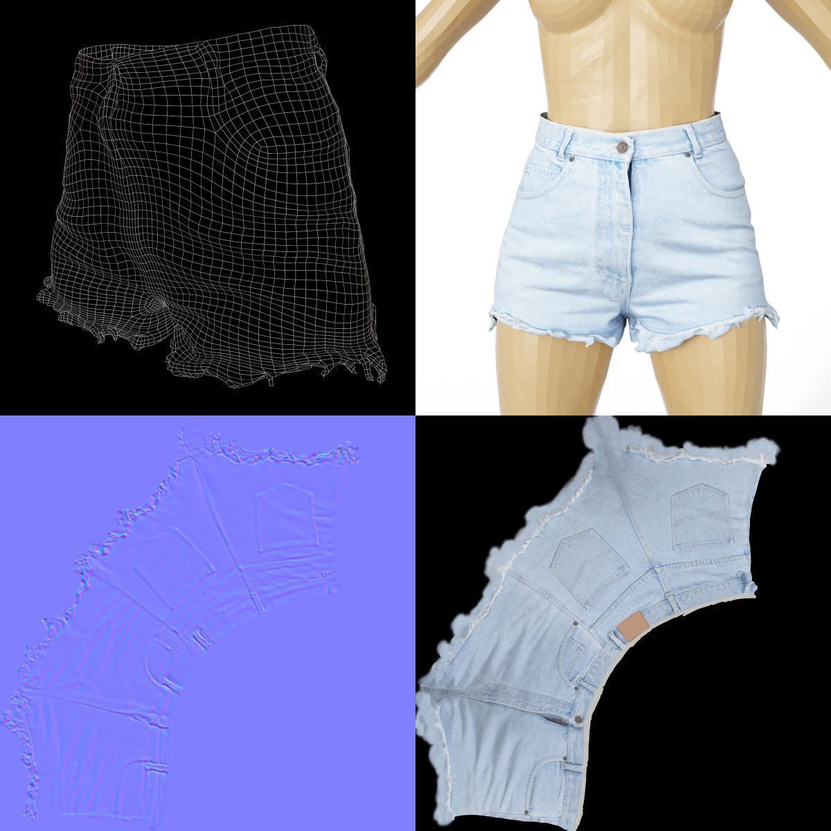 20 Trousers and Skirts Women Collection Fashion Apparel Low-poly 3D model_52