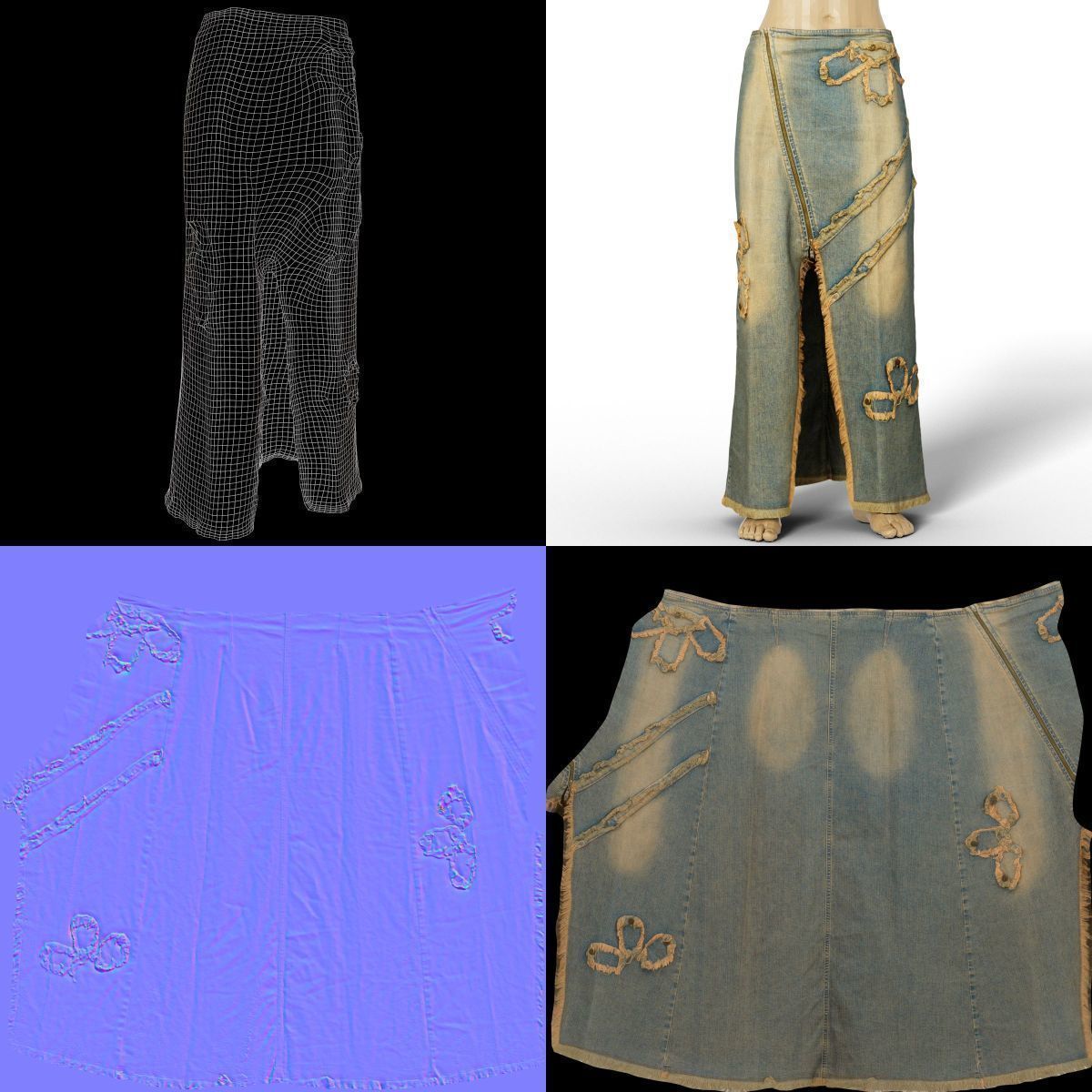 20 Trousers and Skirts Women Collection Fashion Apparel Low-poly 3D model_44