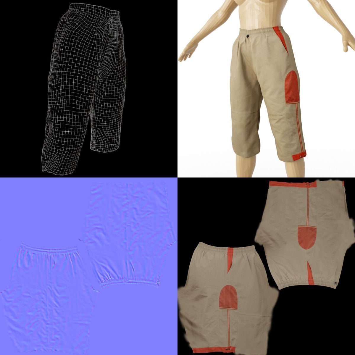 20 Trousers and Skirts Women Collection Fashion Apparel Low-poly 3D model_57