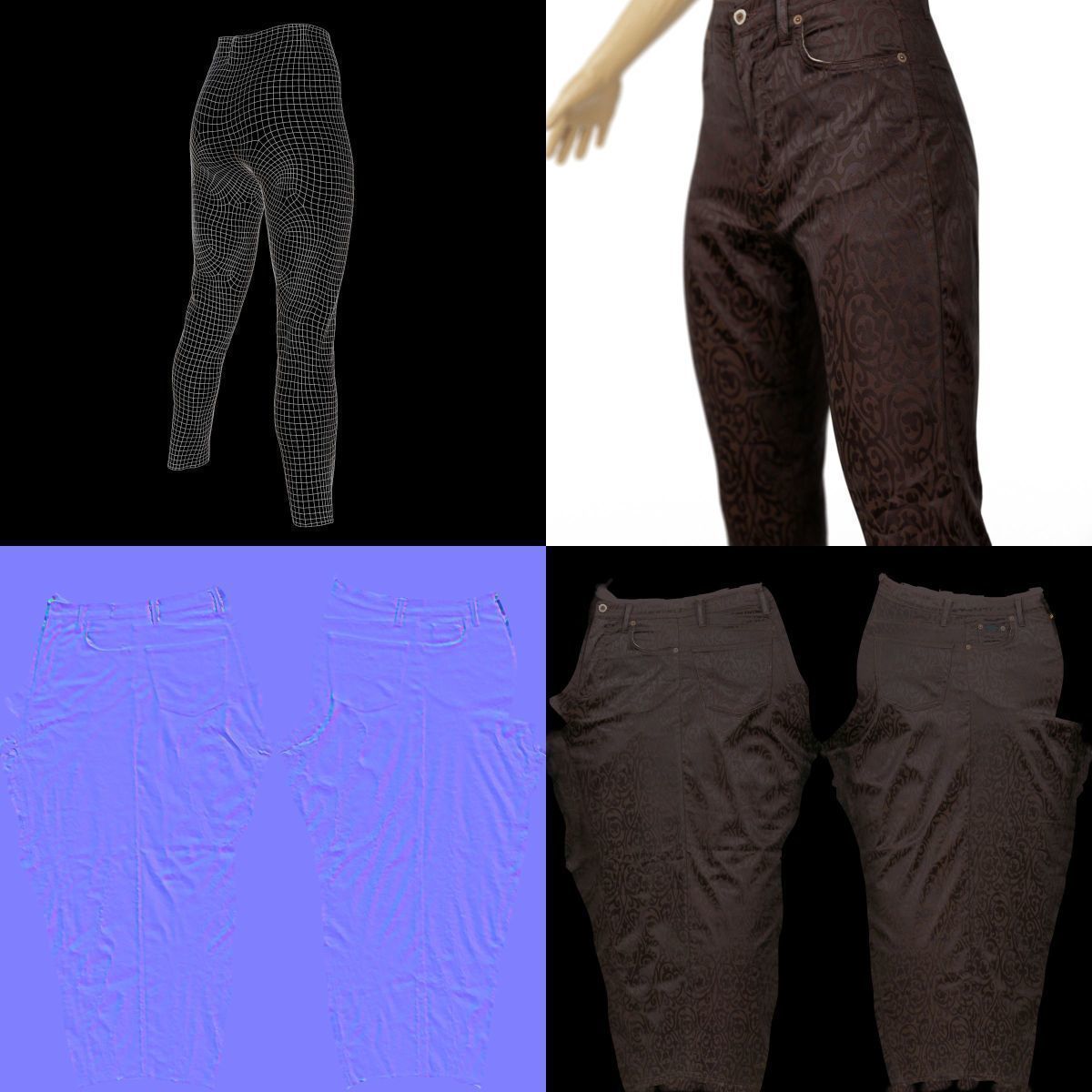 20 Trousers and Skirts Women Collection Fashion Apparel Low-poly 3D model_59