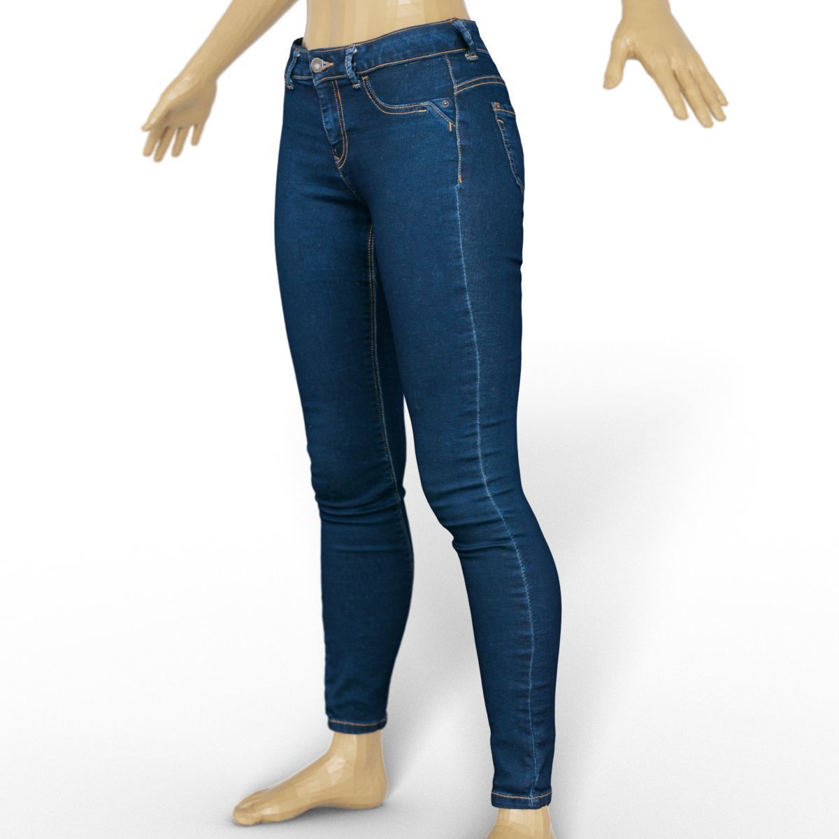 20 Trousers and Skirts Women Collection Fashion Apparel Low-poly 3D model_14