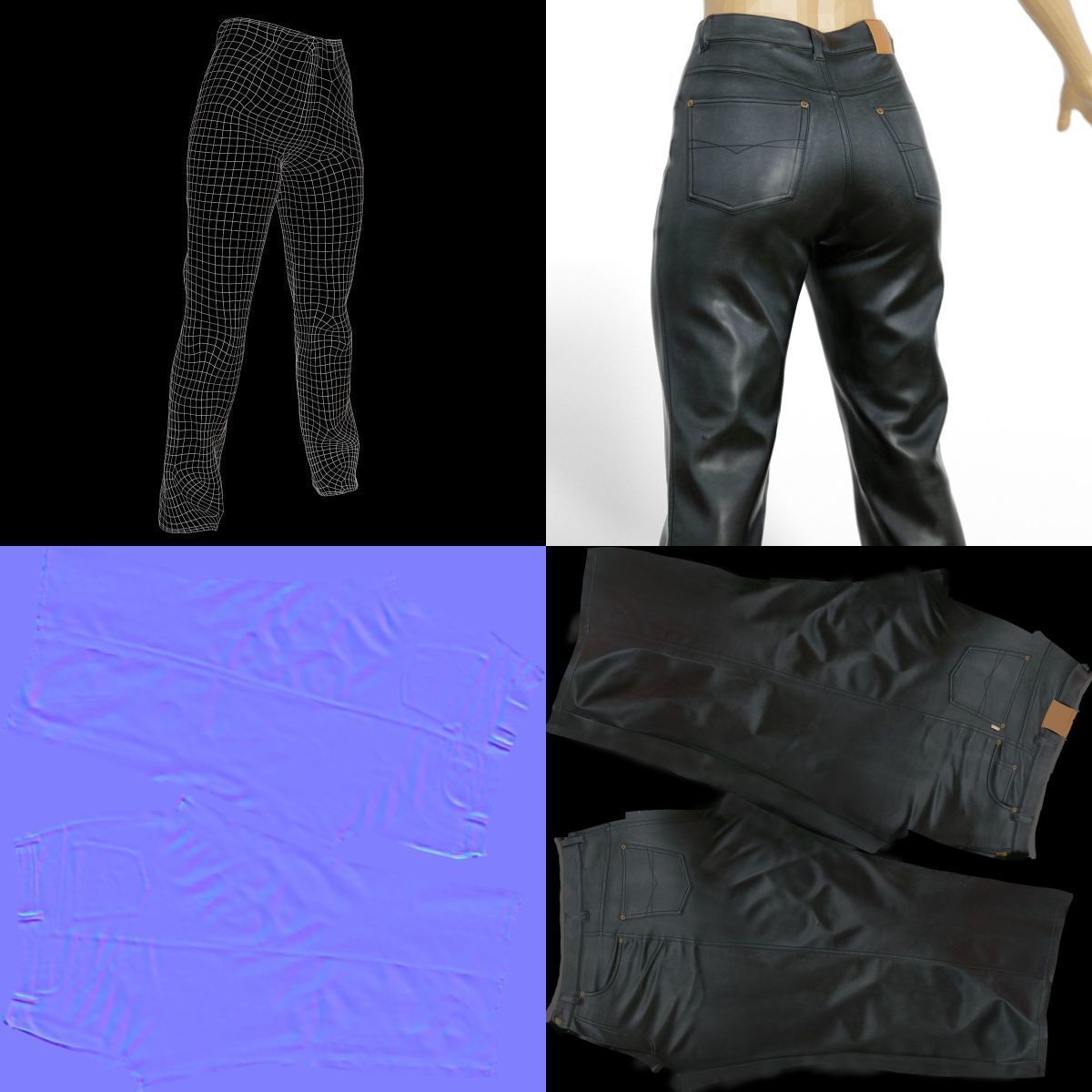 20 Trousers and Skirts Women Collection Fashion Apparel Low-poly 3D model_56