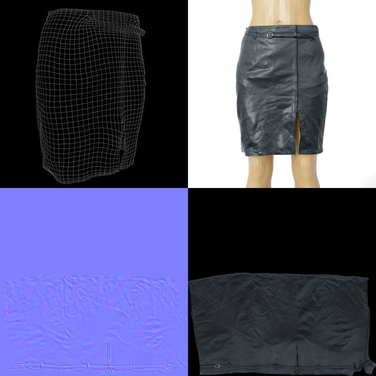 20 Trousers and Skirts Women Collection Fashion Apparel Low-poly 3D model_45