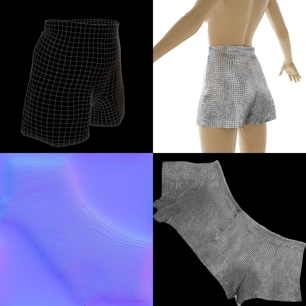 80 Vintage 90s and Rock Clothing Items Fashion collection Women Low-poly 3D model_140