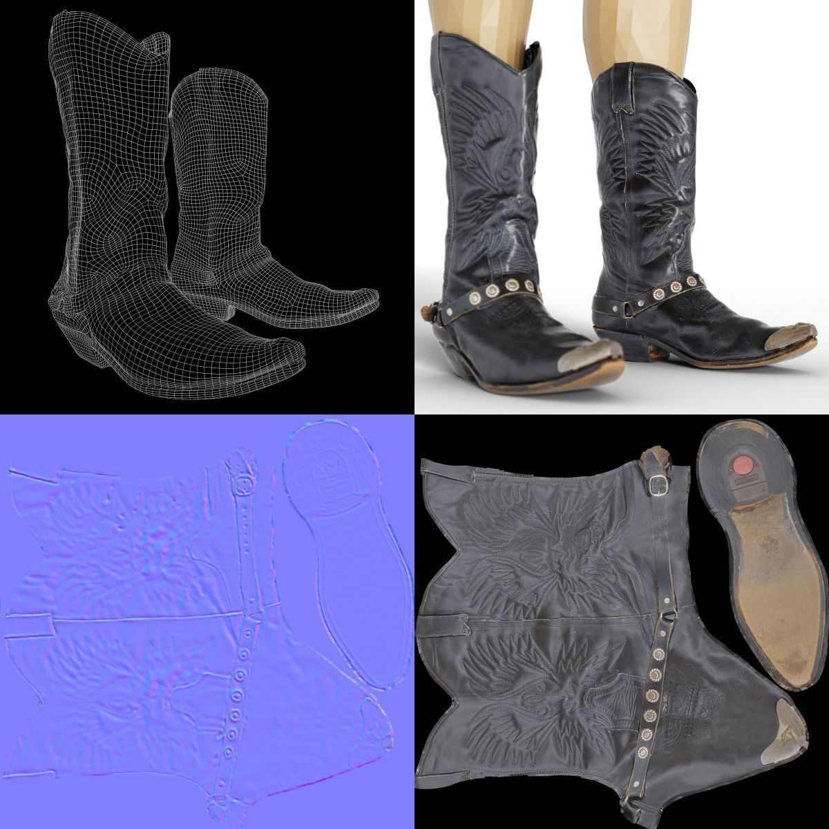 80 Vintage 90s and Rock Clothing Items Fashion collection Women Low-poly 3D model_141