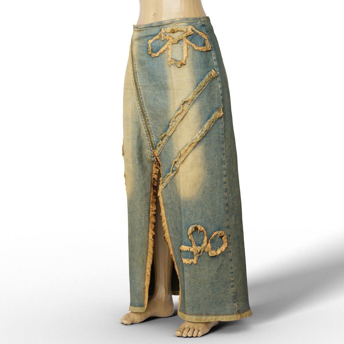 80 Vintage 90s and Rock Clothing Items Fashion collection Women Low-poly 3D model_11