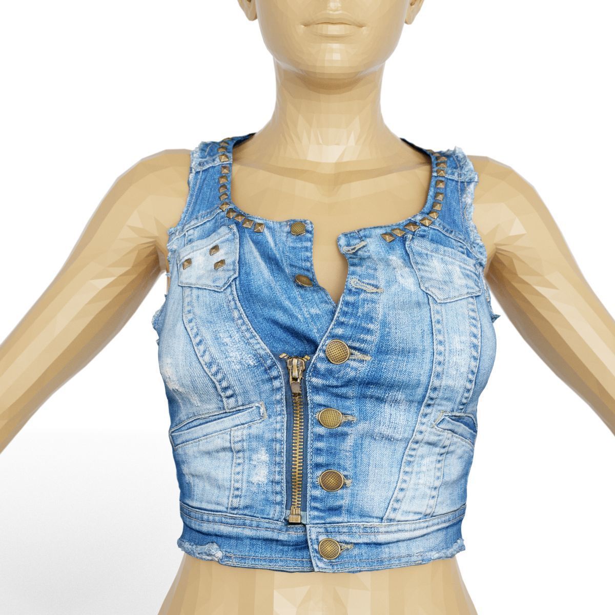 80 Vintage 90s and Rock Clothing Items Fashion collection Women Low-poly 3D model_39