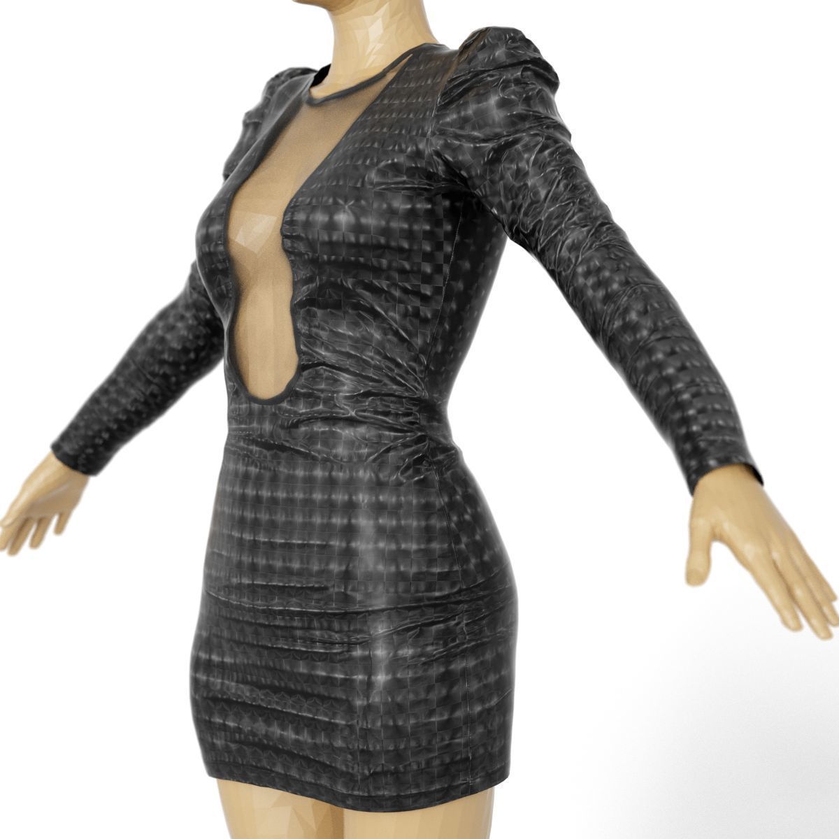 80 Vintage 90s and Rock Clothing Items Fashion collection Women Low-poly 3D model_46