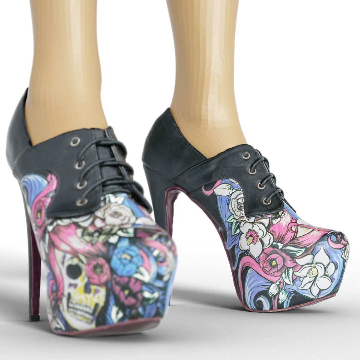 80 Vintage 90s and Rock Clothing Items Fashion collection Women Low-poly 3D model_101