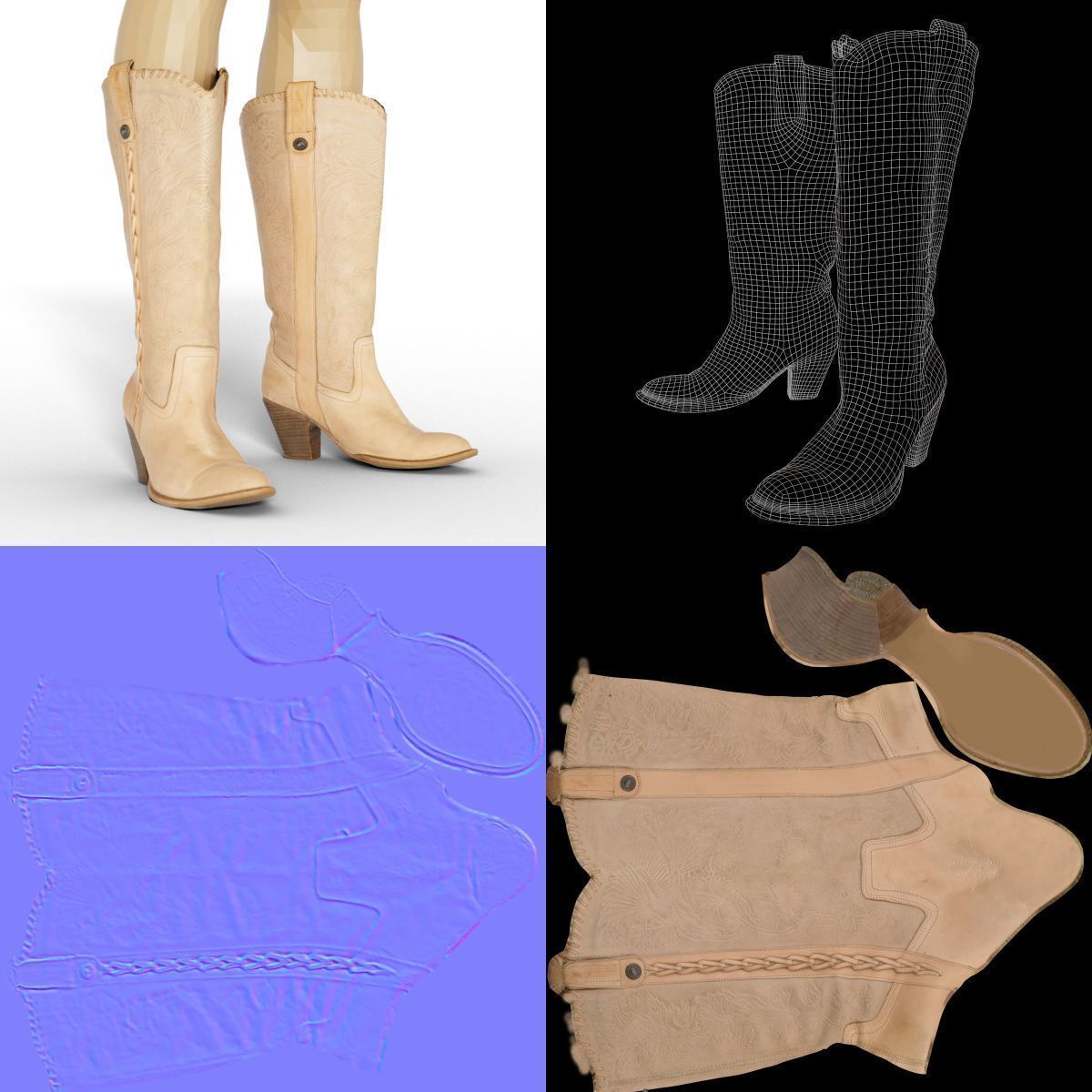 80 Vintage 90s and Rock Clothing Items Fashion collection Women Low-poly 3D model_118