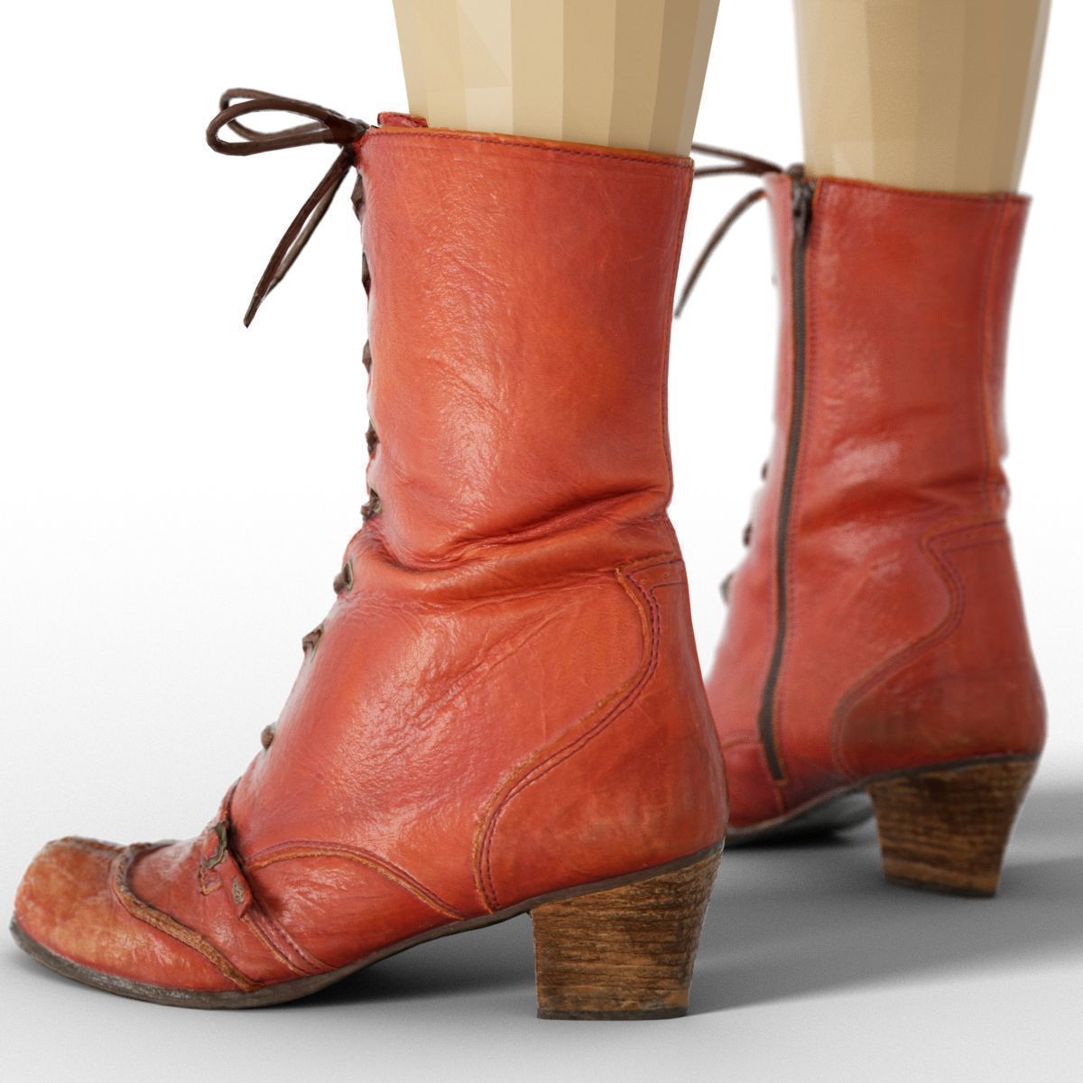 80 Vintage 90s and Rock Clothing Items Fashion collection Women Low-poly 3D model_8