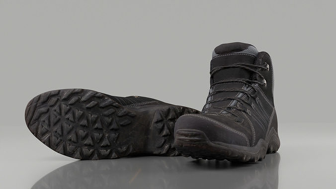 Hiking boots Low-poly 3D model