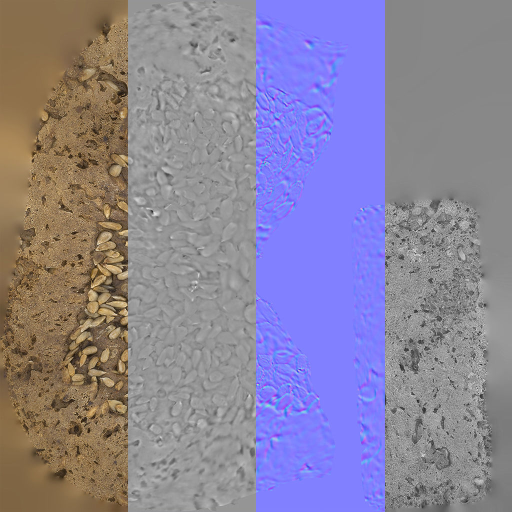 Seeded bread 3D model_9