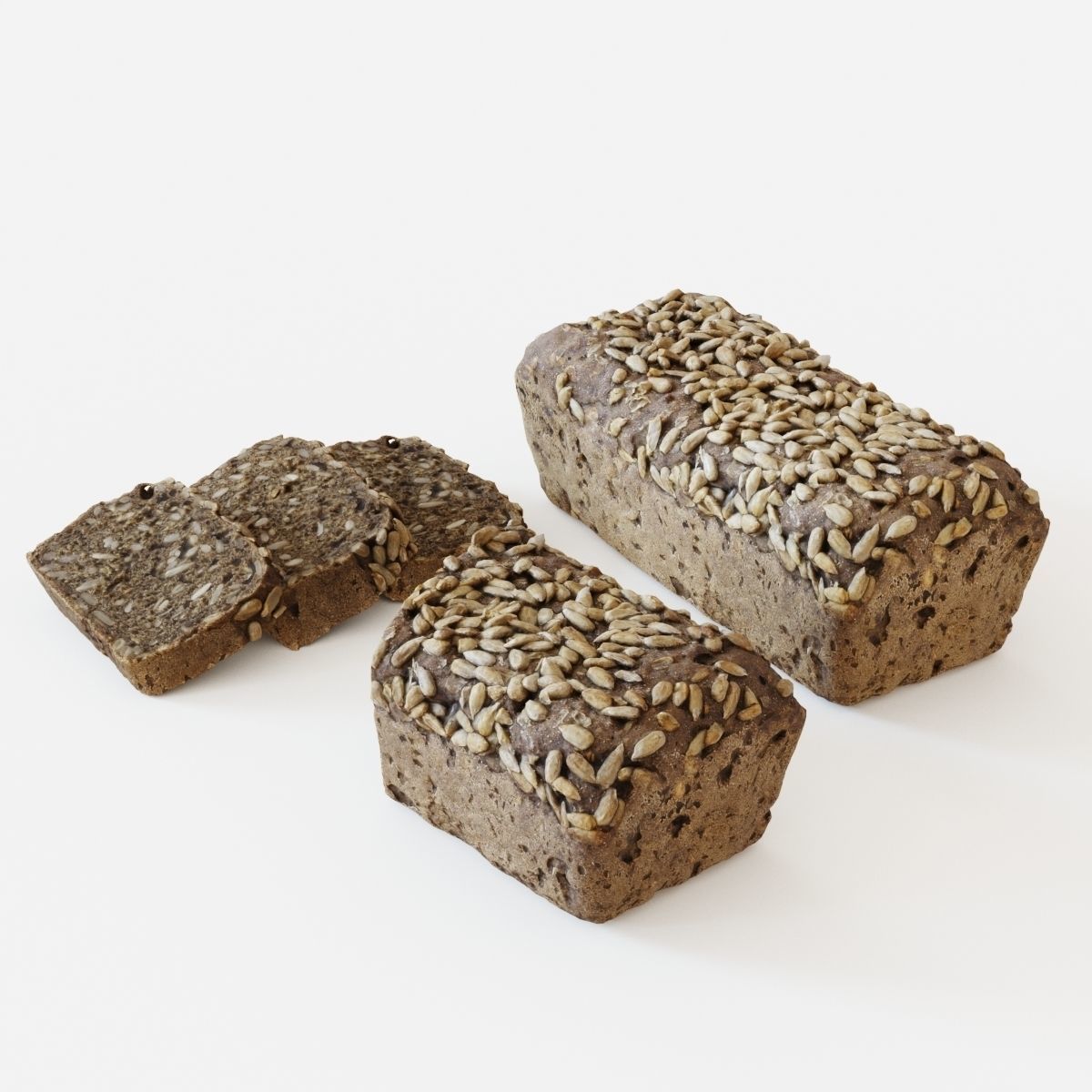 Seeded bread 3D model_5