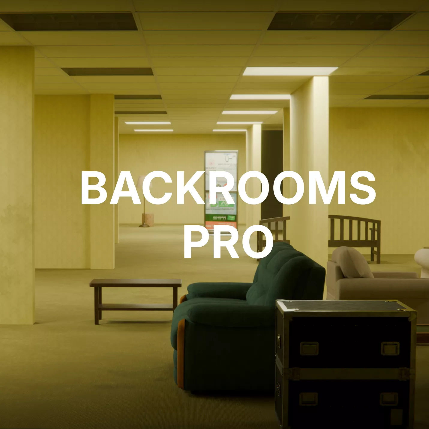 BACKROOMS PRO - Next Level Backrooms Generator for Blender Low-poly 3D model