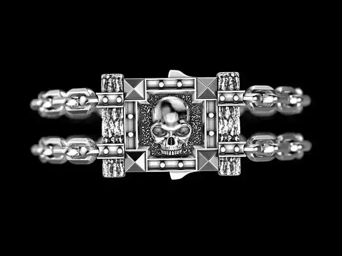 Skull Bracelet 2 3D print model