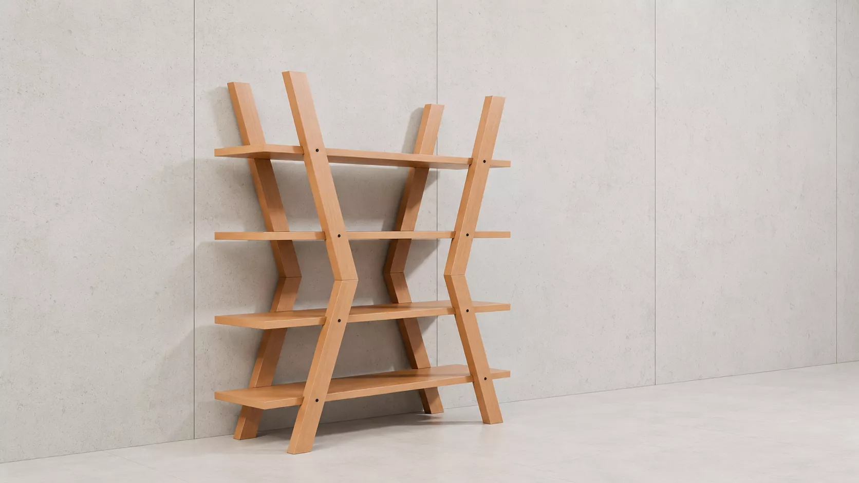 Modern Ladder Bookshelf 3D Model 3D model