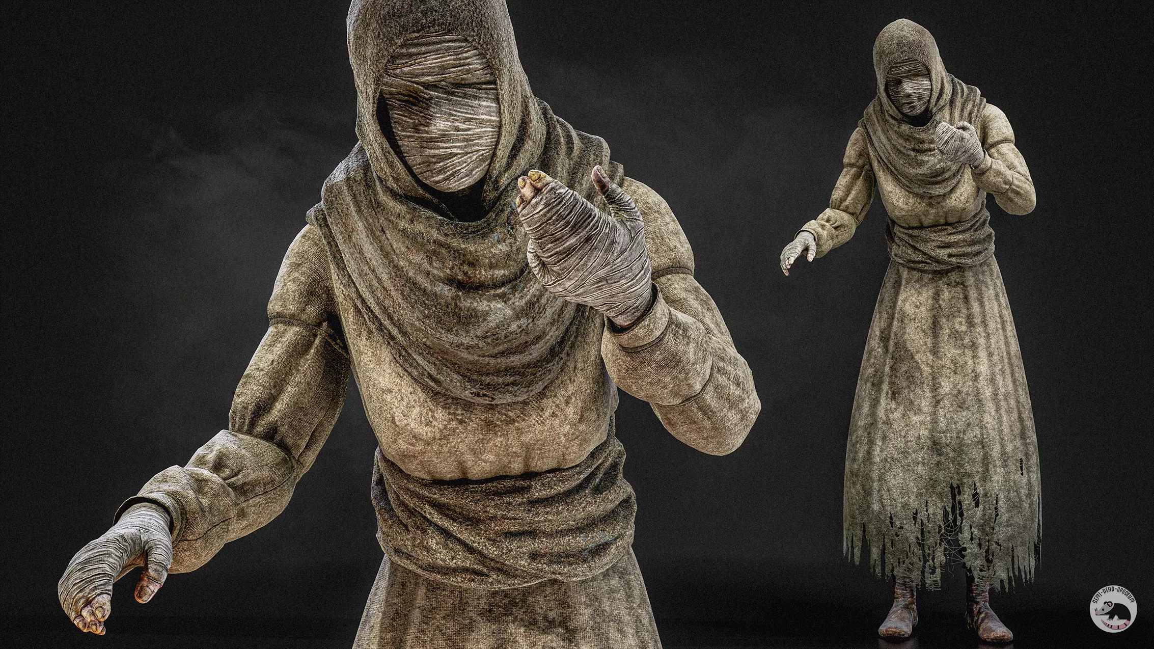 Plague Patient - Female Version - GameReady Low-poly 3D model