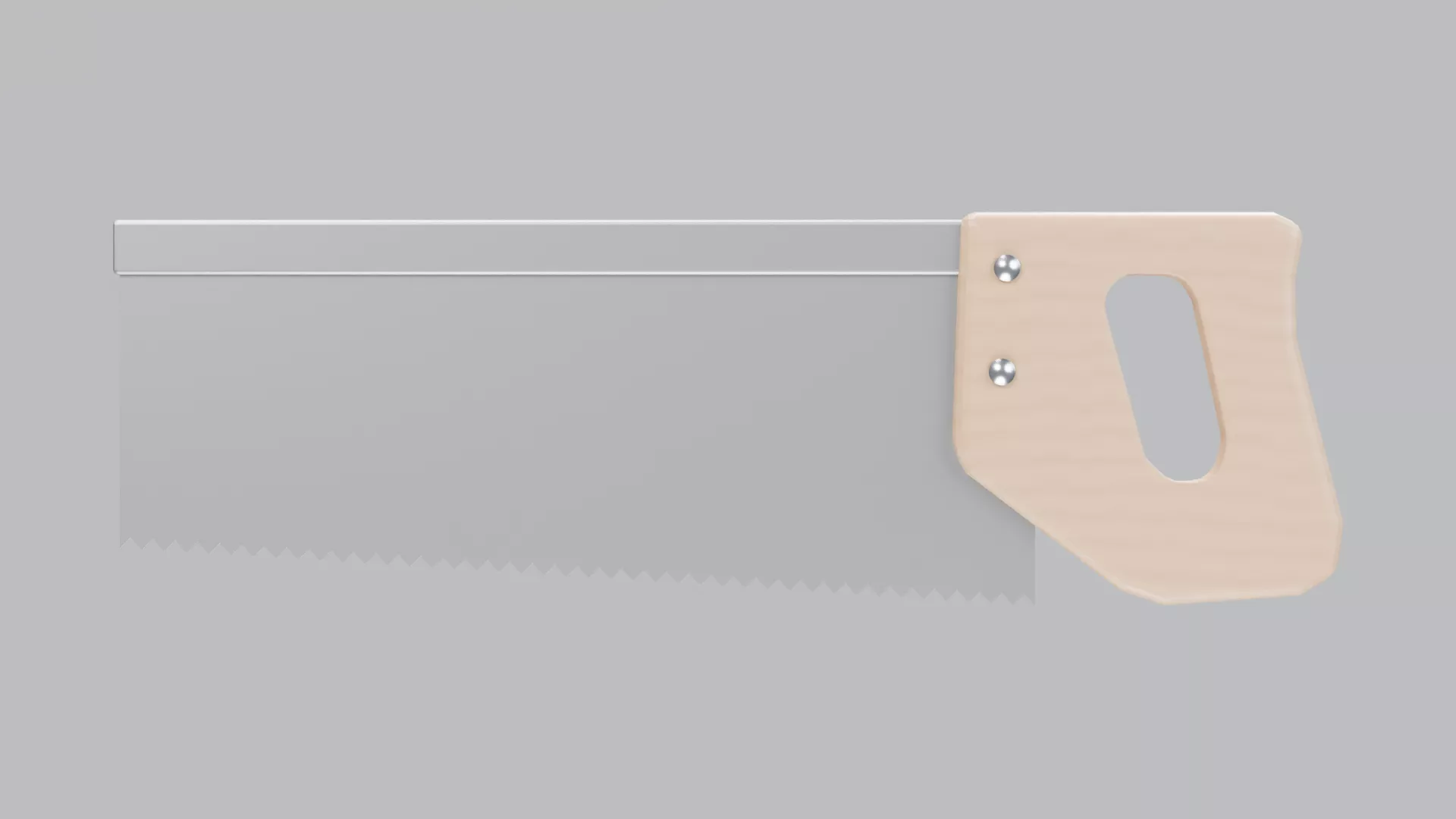 Hand Saw Low-poly 3D model