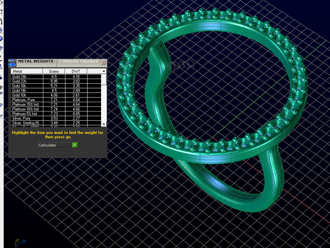 ZSET01 diamond ring and earring set 3D print model_5