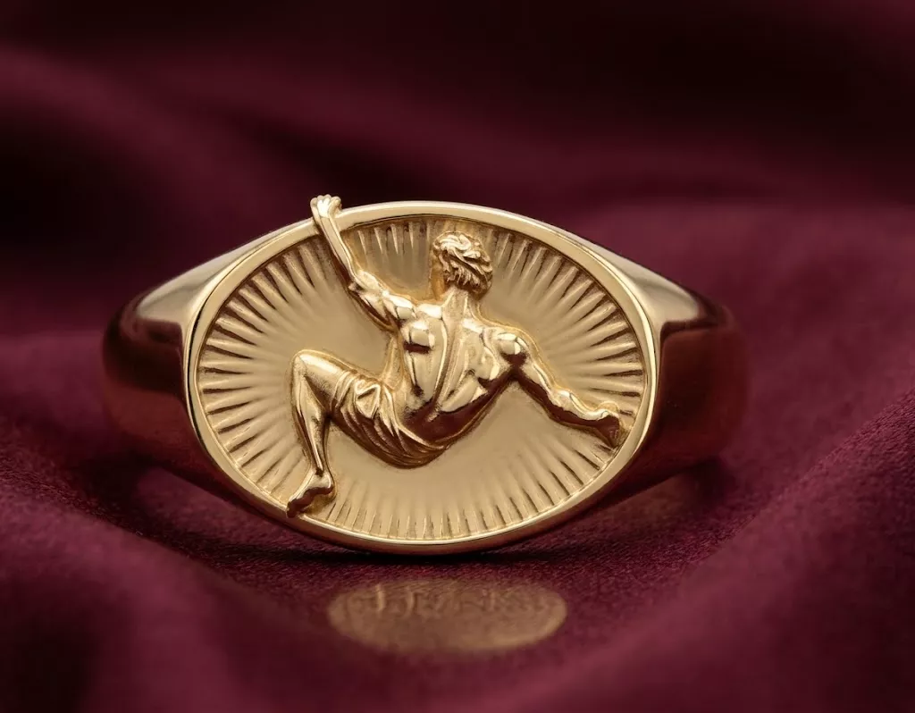 ICARIUS Gents Silver Ring 3D print model 3D print model
