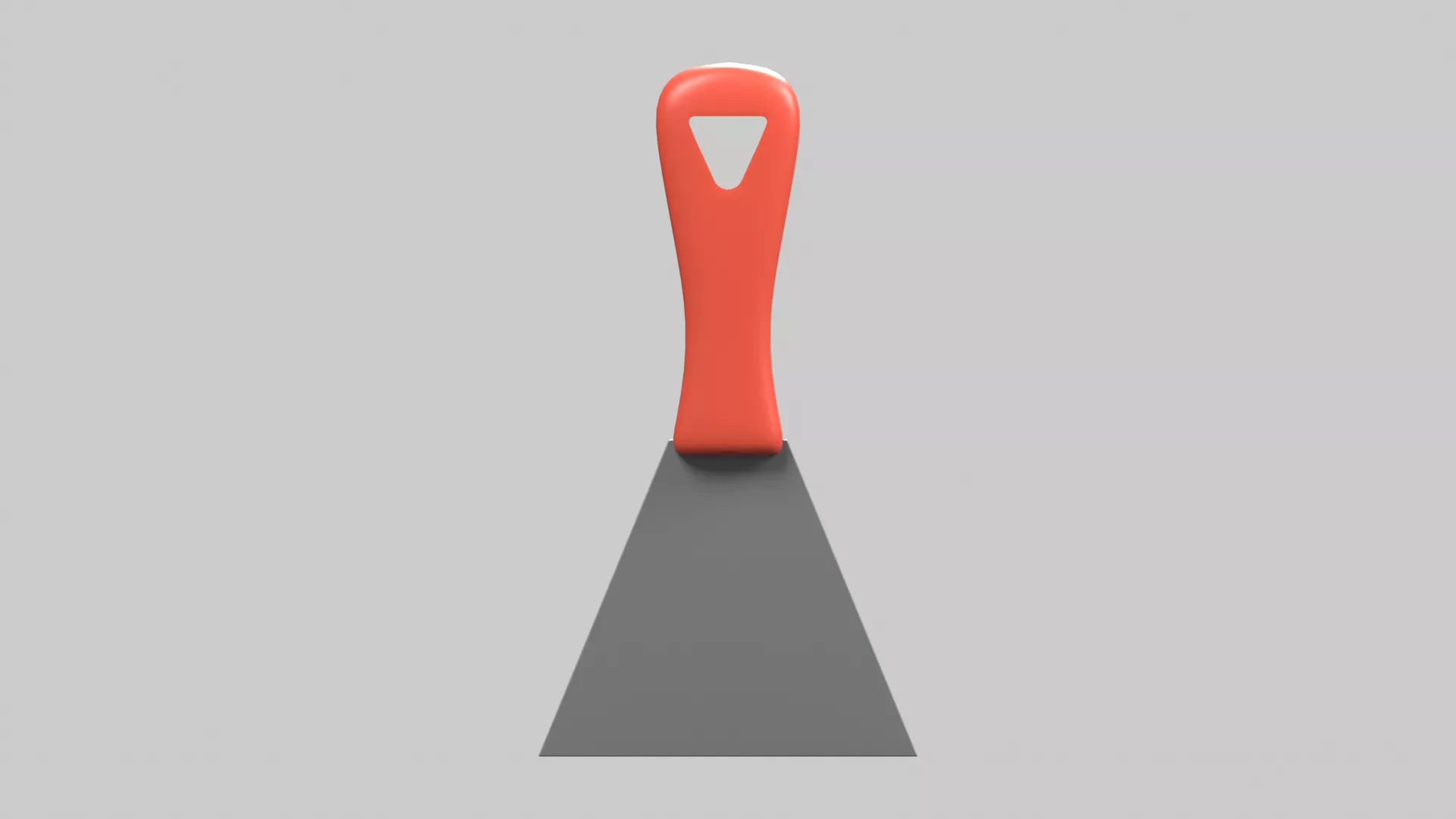 Metal spatula with plastic handle Low-poly 3D model