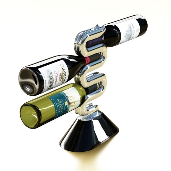 Wine rack 3 3D model_2
