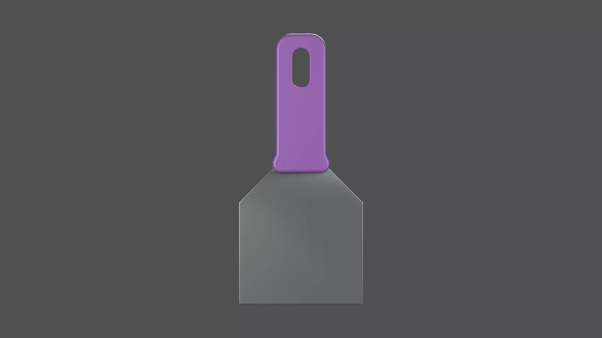 Metal spatula with plastic handle Low-poly 3D model