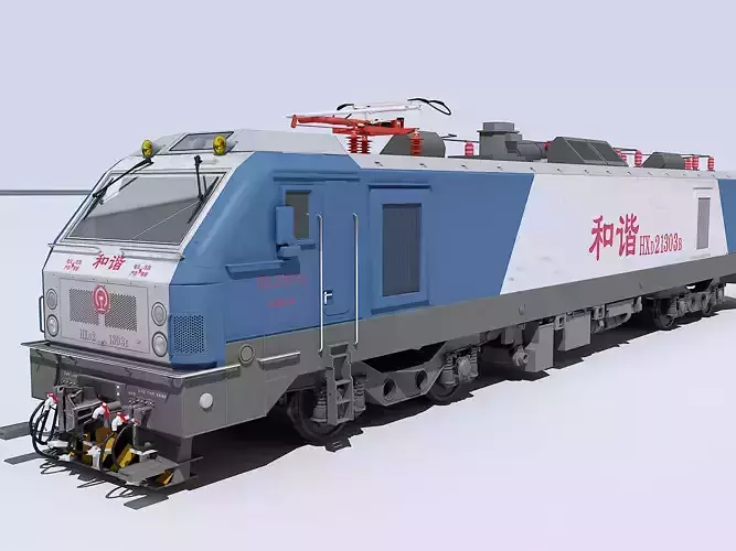Chinese HXD2B electric locomotive Low-poly 3D model Chinese HXD2B electric locomotive Low-poly 3D model