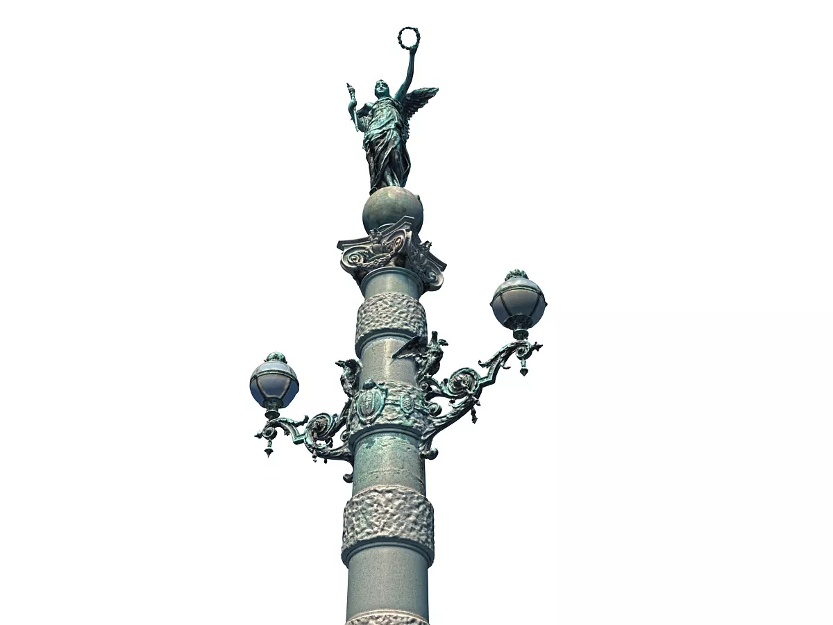 Old Town Lantern Street 8K Low-poly 3D model