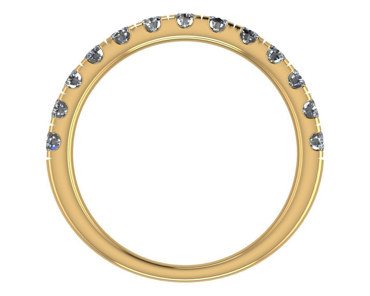 etrnity ring split claw set diamonds  3D print model_2