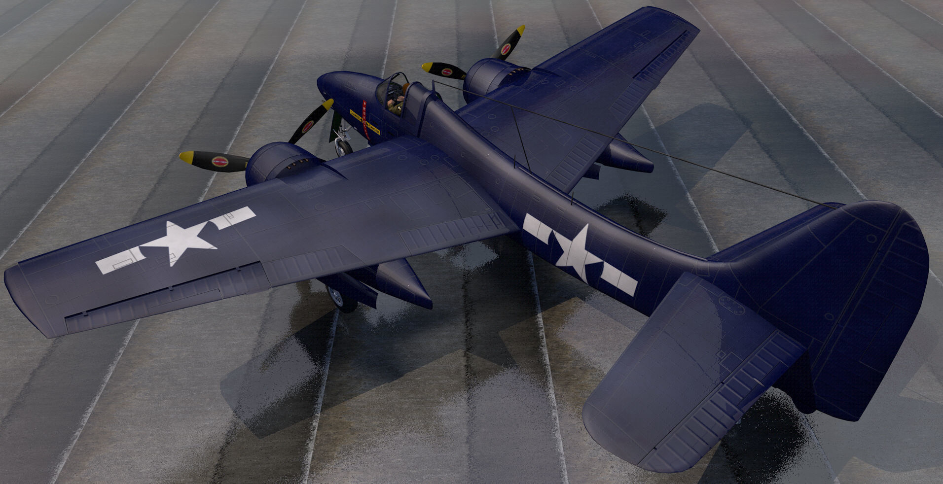 Grumman F7F-1 Tigercat 3D model_1