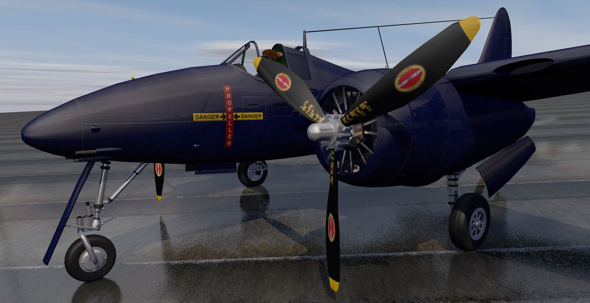 Grumman F7F-1 Tigercat 3D model_2