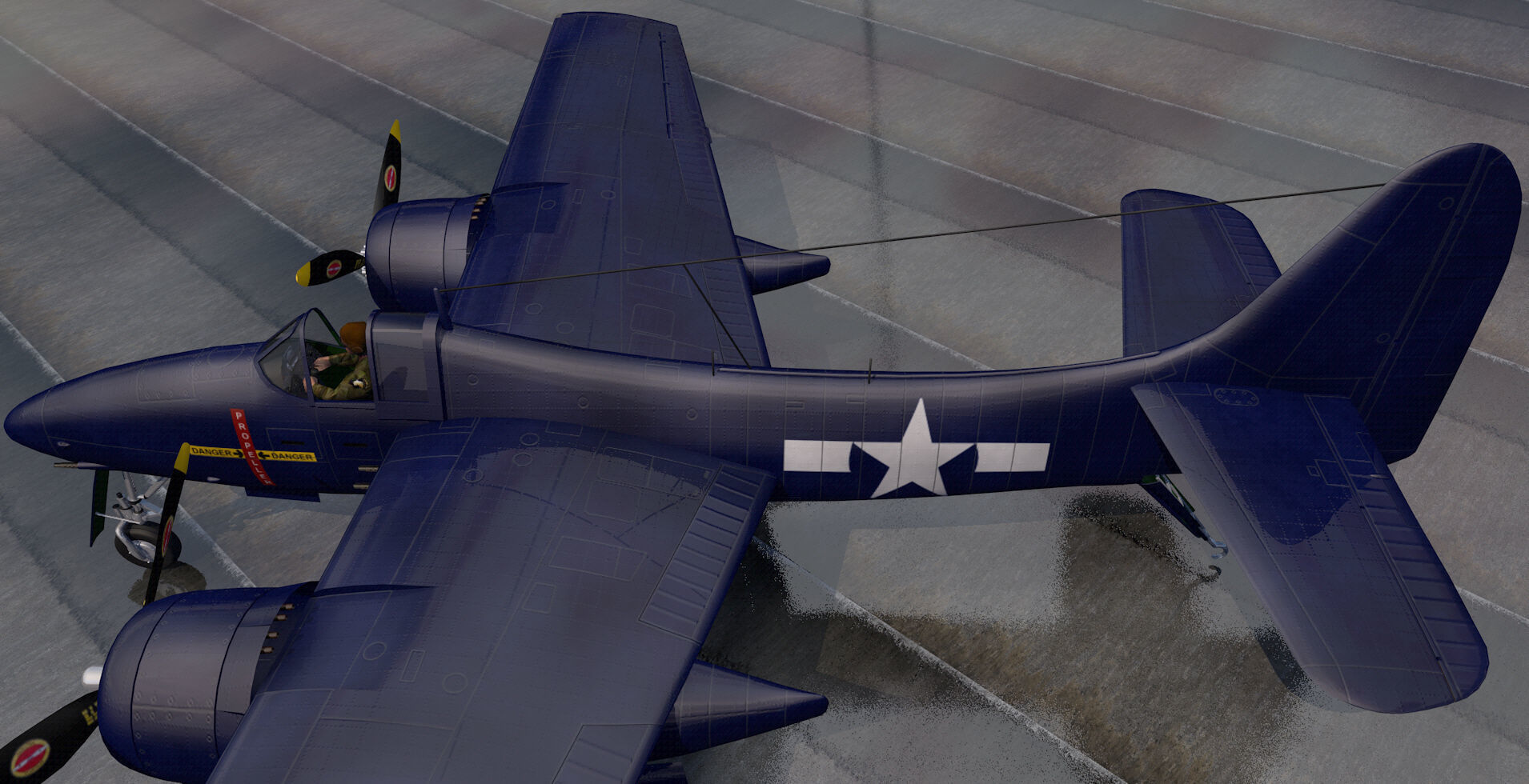 Grumman F7F-1 Tigercat 3D model_4