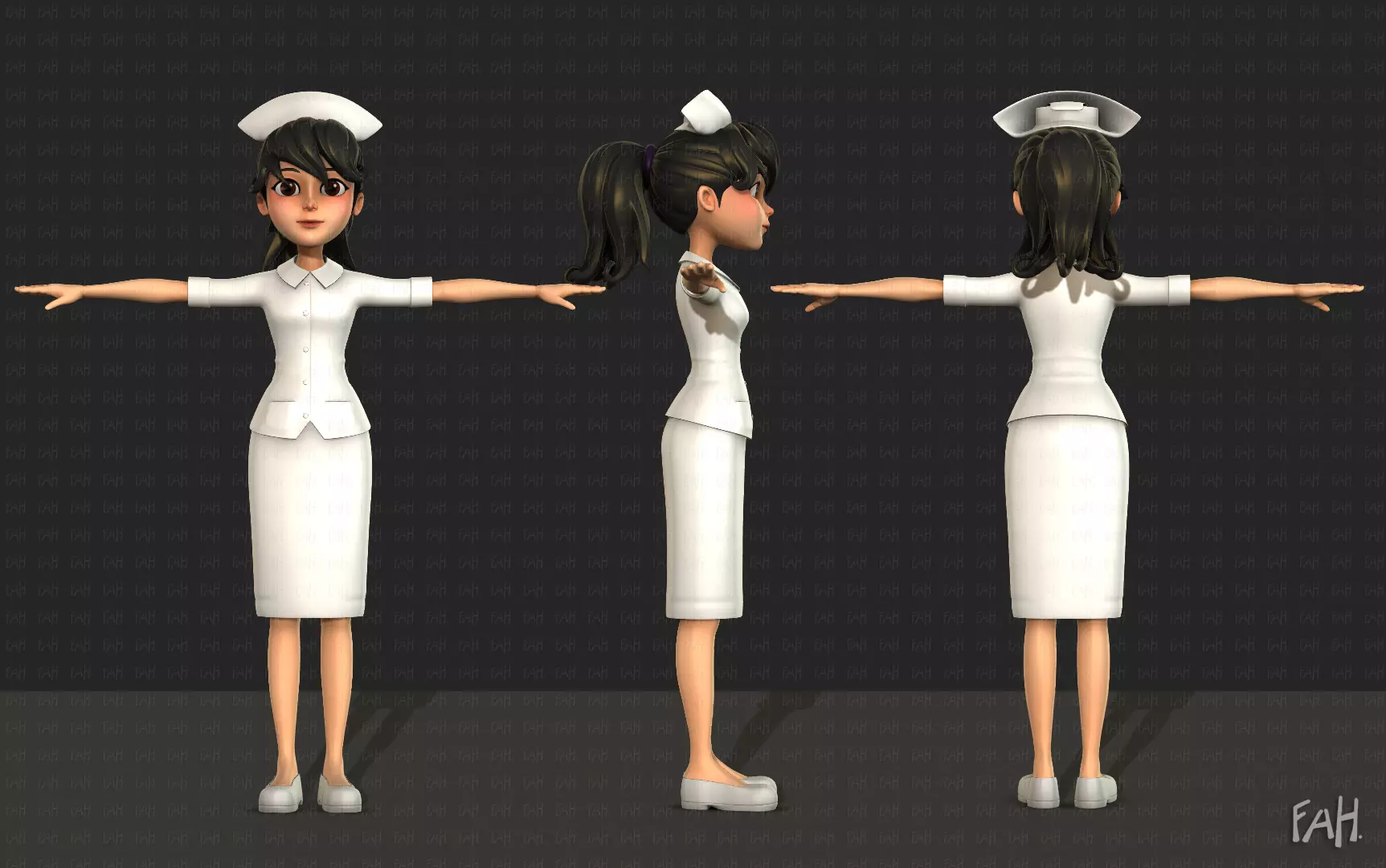 Nurse cartoon 3D model